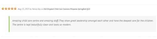 Tammy Kay Review about Kidi Kingdom Child Care Centres Pimpama