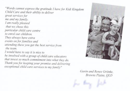 Testimonial Gavin and Renee Griinke